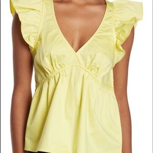 Women’s size large yellow peplum top from Nordstrom